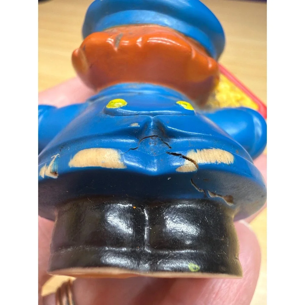 Fisher Price Little People Crossing Guard‎ Figure Sign 2007 Damaged